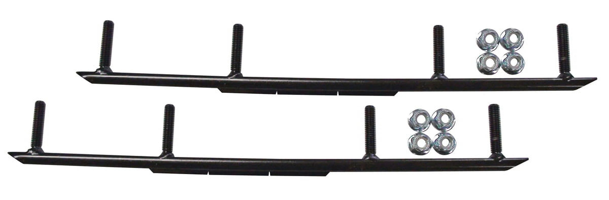 Green XT Snowmobile Skis with 8" Round Bars Complete Kit O859034