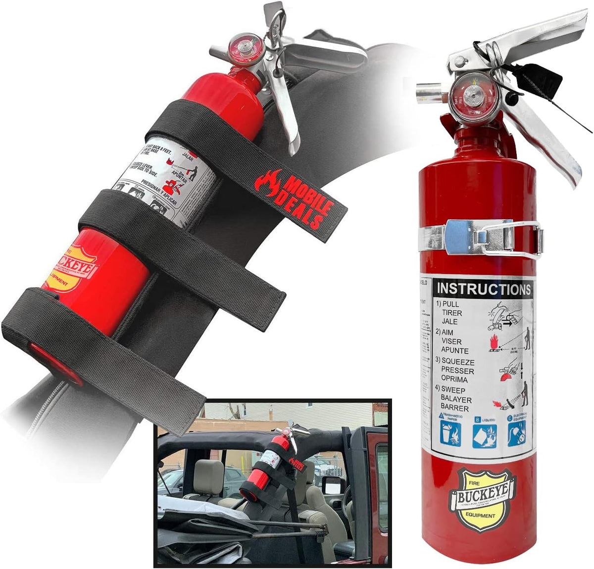 2.5 lbs Dry Chemical Fire Extinguisher with Vehicle Bracket J275140
