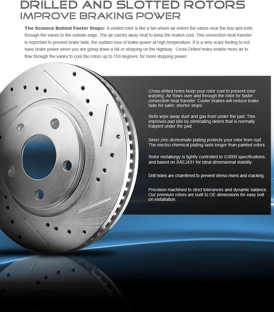 Brake Disc Rotors + Ceramic Brake Pads + Hardware N449171