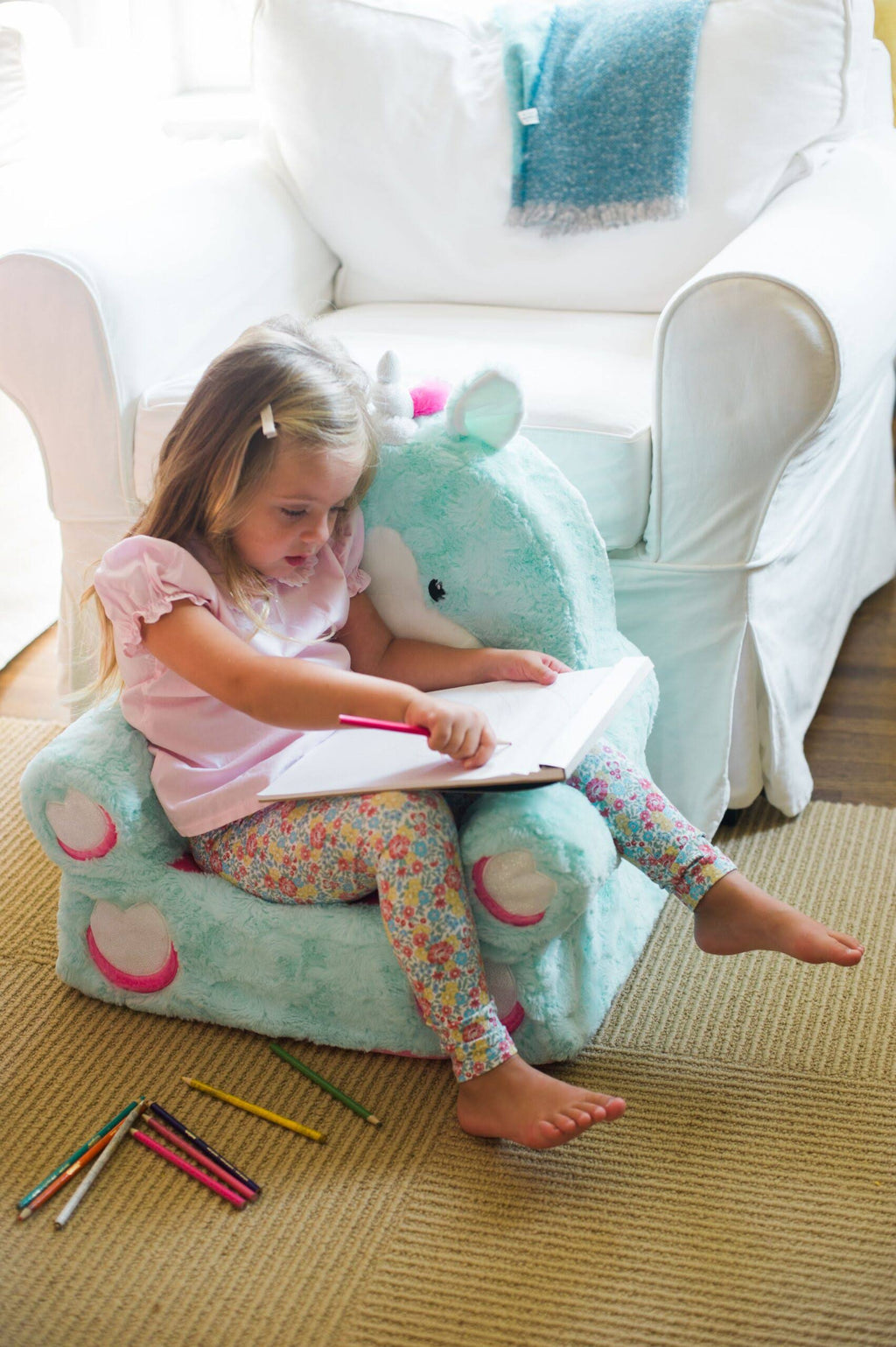 Teal Unicorn Children's Chair R411437