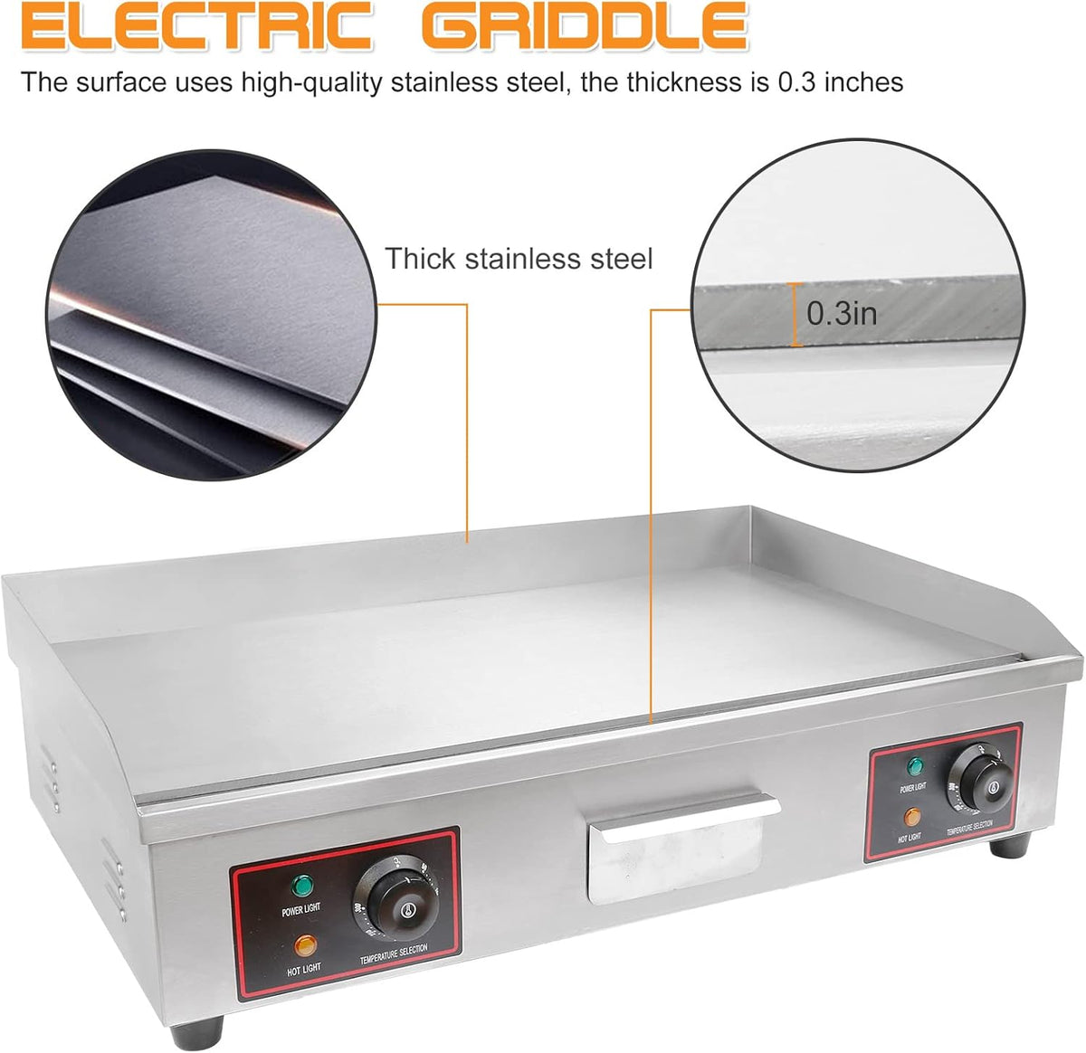 30 Inch Electric Countertop Griddle A626043