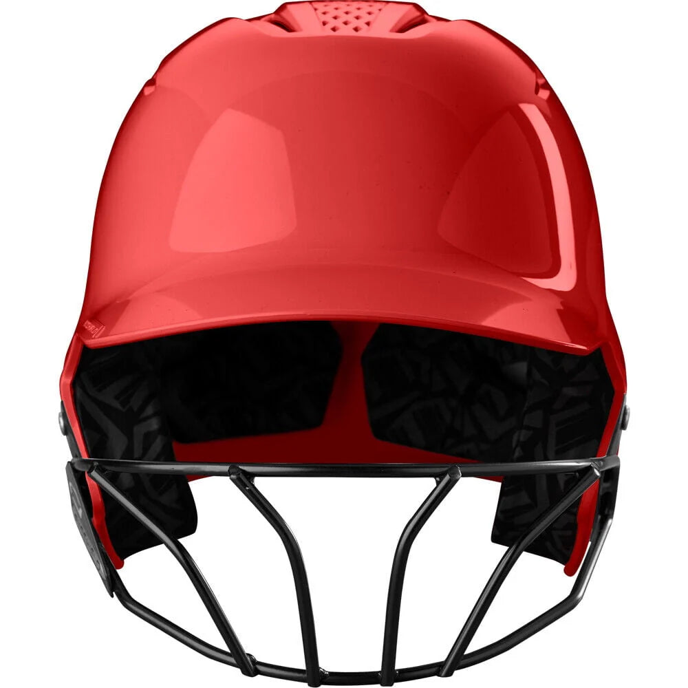 Gloss Scarlet Fastpitch Softball Batting Helmet with Facemask P305504
