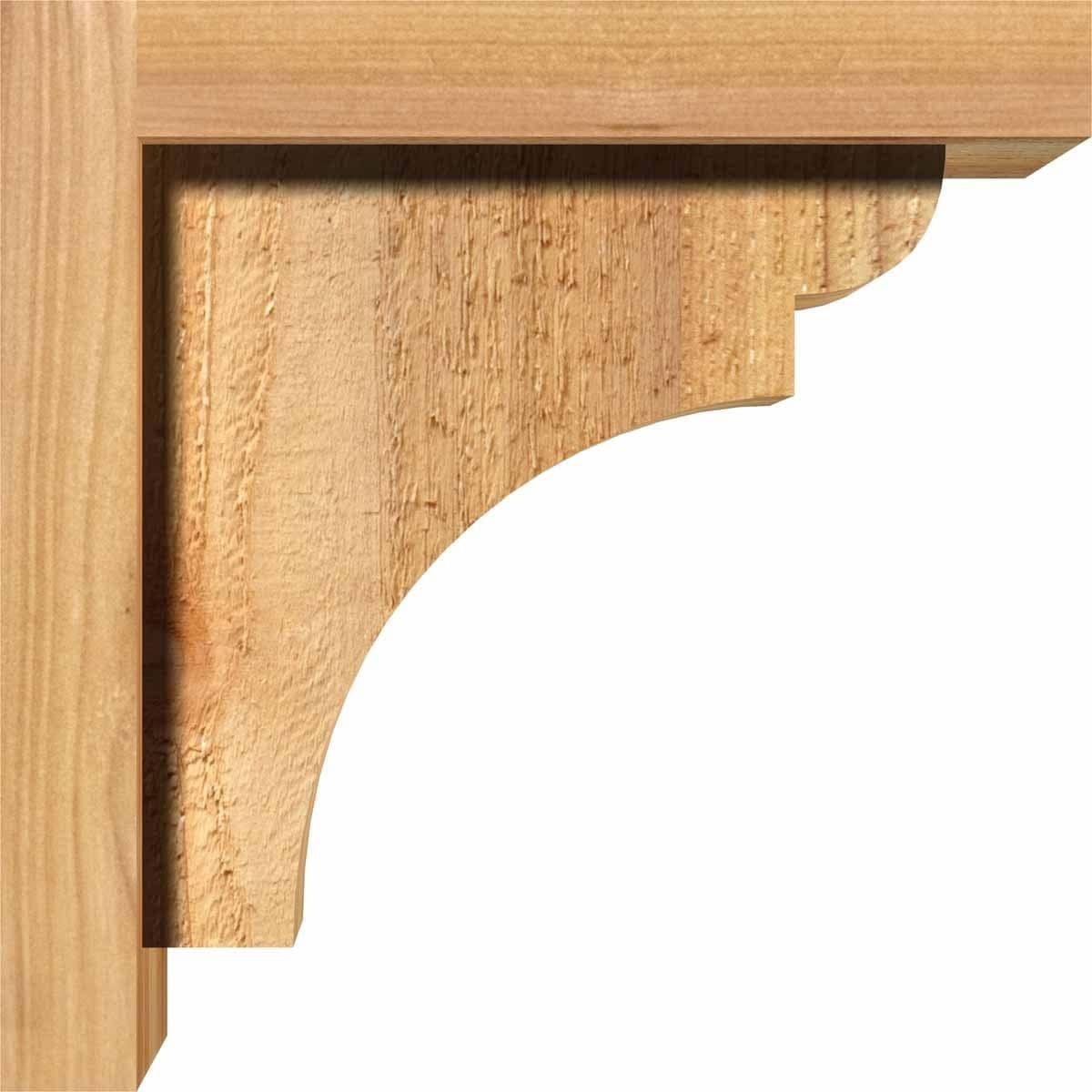 Rough Sawn Corbel with Backplate, Western Red Cedar B5008