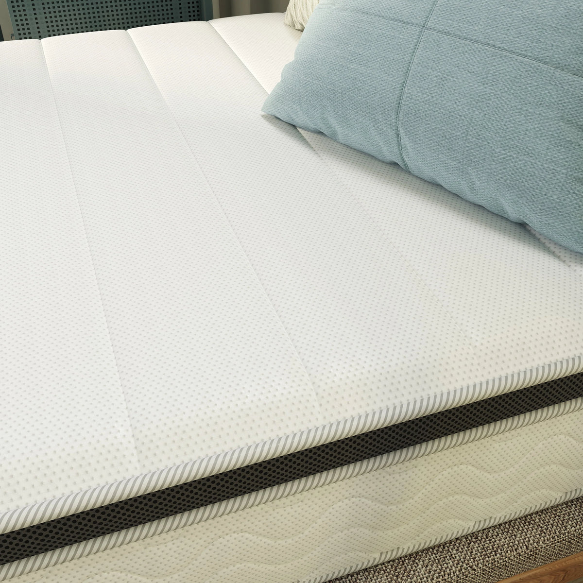 Queen 8” Hybrid Gel Memory Foam and Coils Mattress Y130562