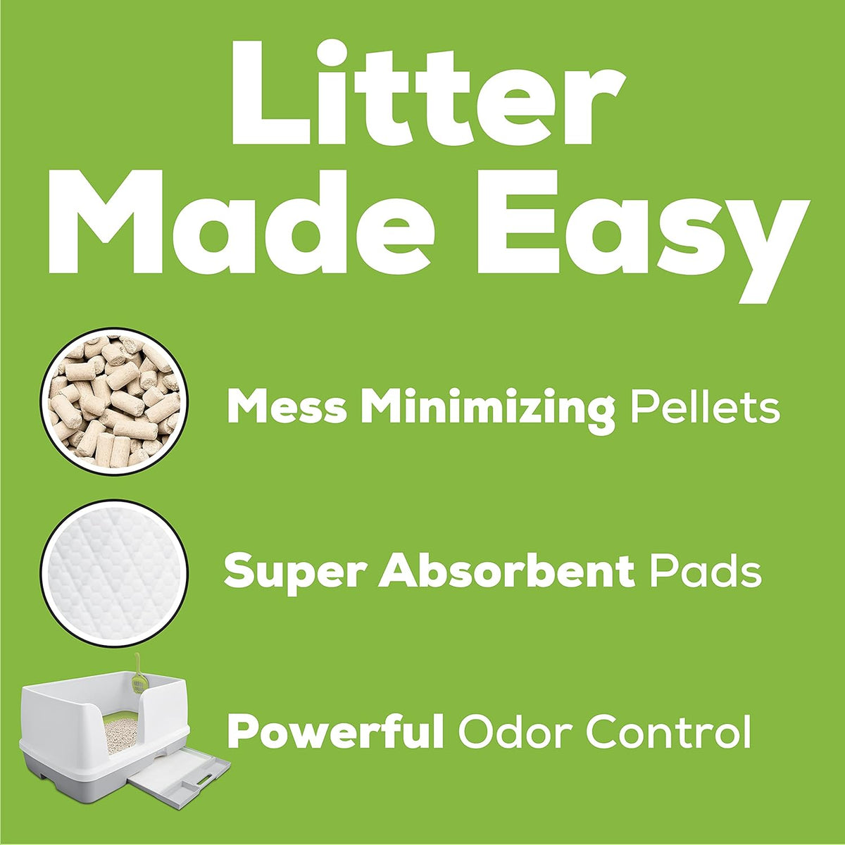 XL Cat Litter Box System Starter Kit with Pads & Pellets J967530