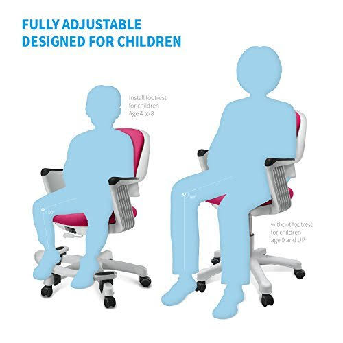 Rosie Pink Ergonomic Kids Desk Chair U22725