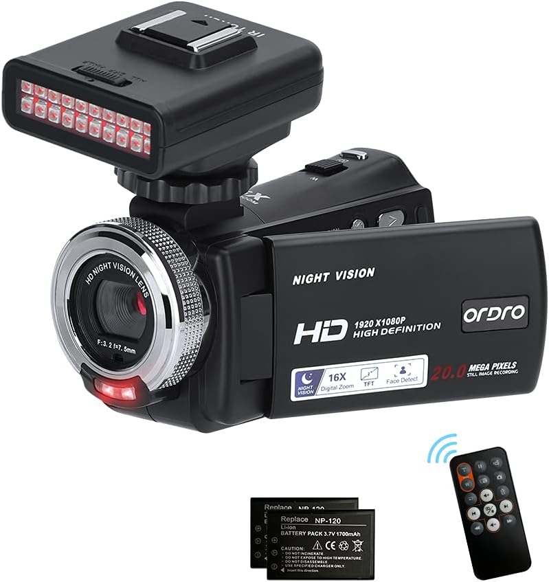 1080P Digital Camcorder with IR Night Vision Light F73151