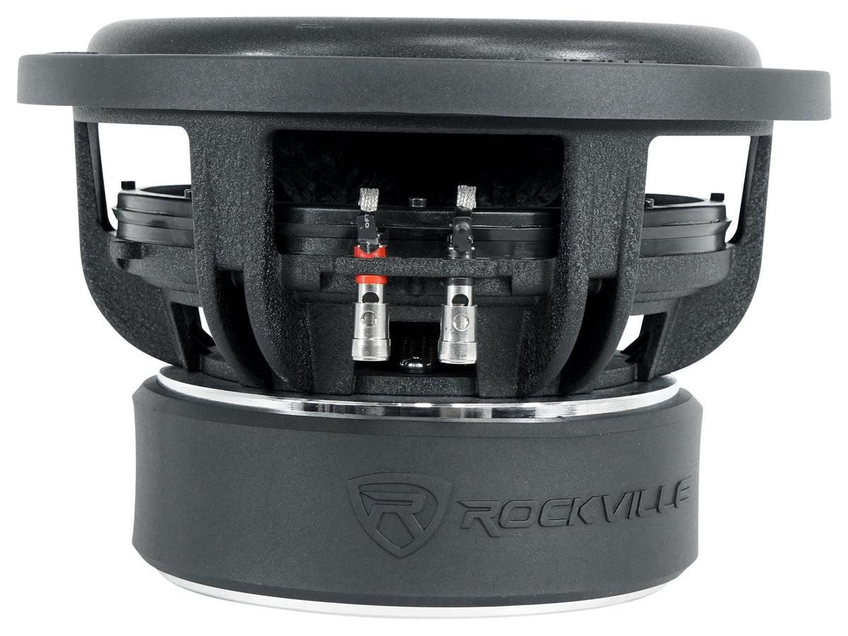 10" 6400 Watt Car Subwoofers with Mono Amplifier and Copper Amp Kit J1673