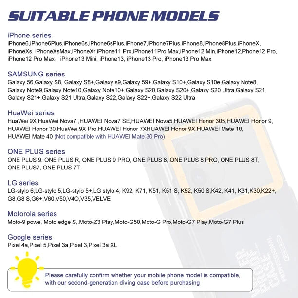 Waterproof Protective Case for Phones Up to 6.9 Inch I2754