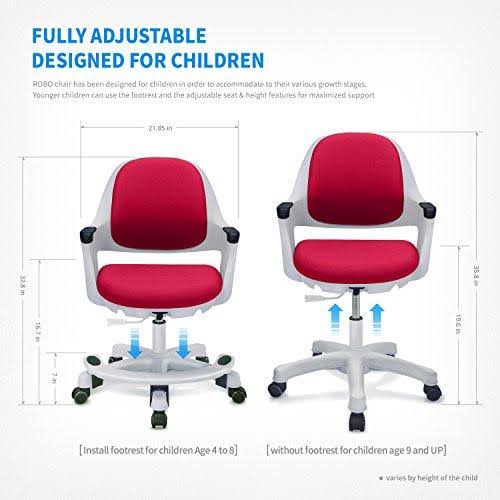 Rosie Pink Ergonomic Kids Desk Chair U22725