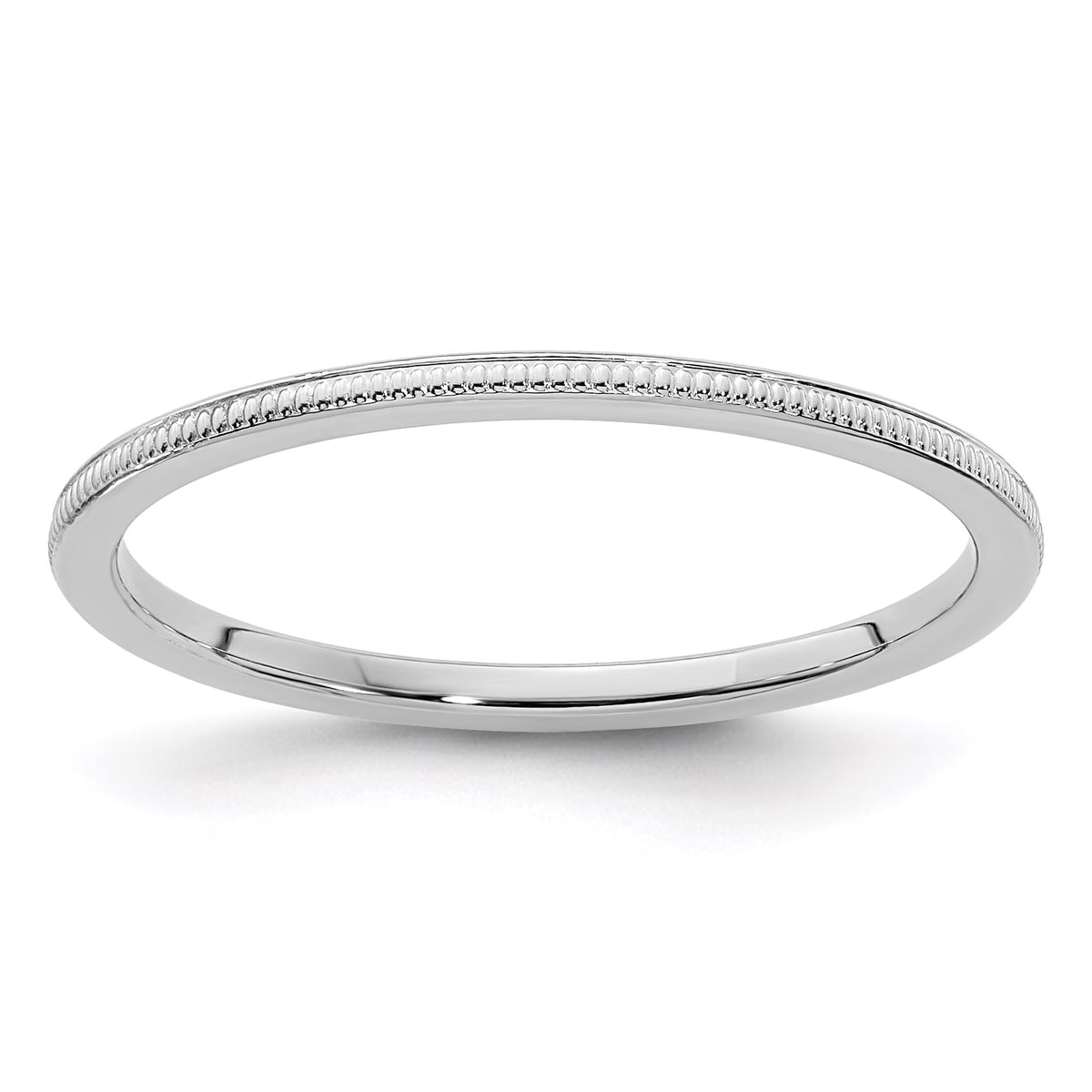 10K White Gold Stackable Band Ring D880