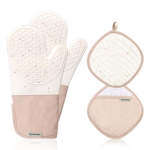 Silicone Oven Mitts, BPA-Free, 4 Pieces U315