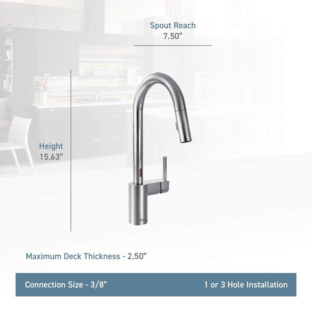 Spot Resist Stainless One-Handle High Arc Pulldown Kitchen Faucet D554