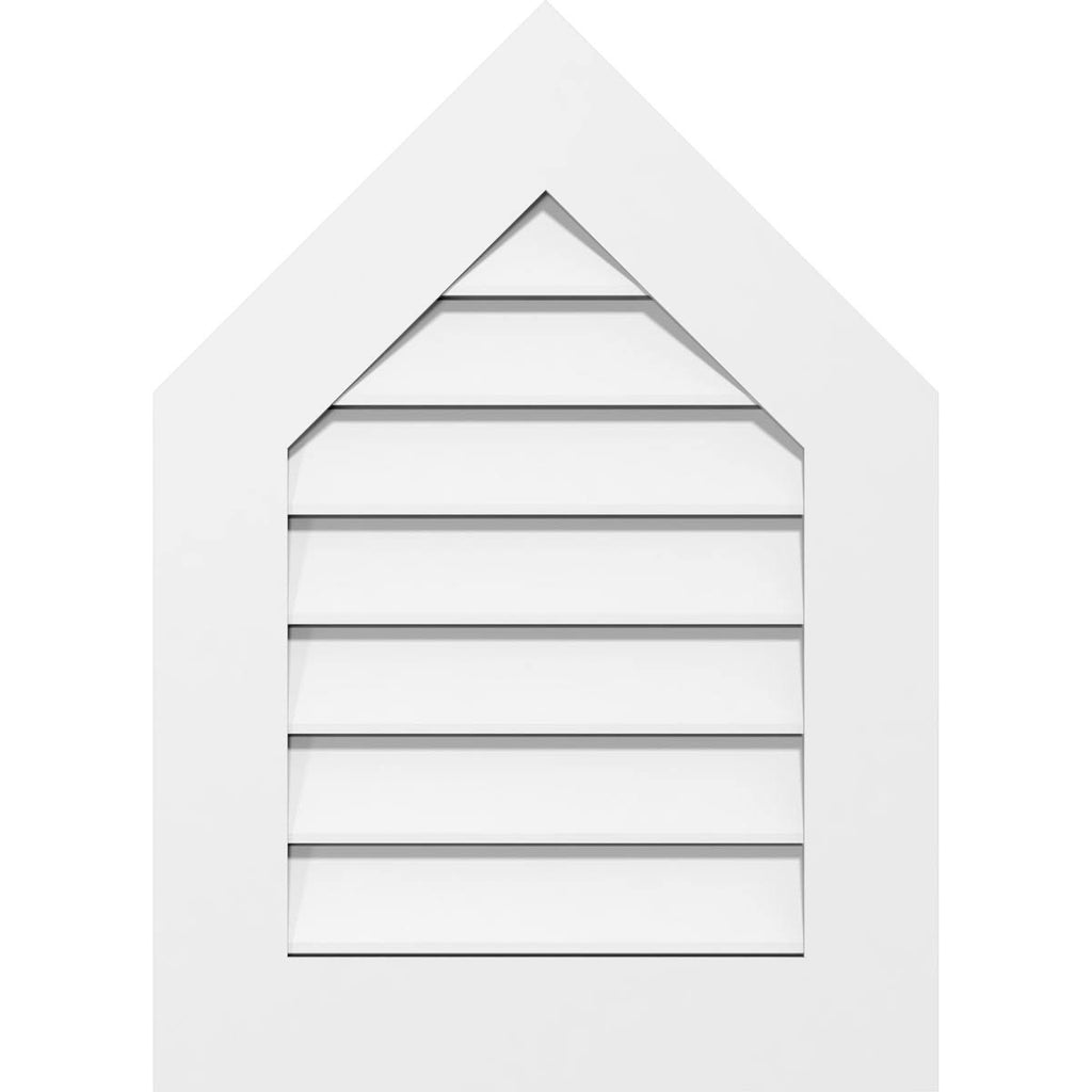 Peaked Top Surface Mount PVC Gable Vent P7922
