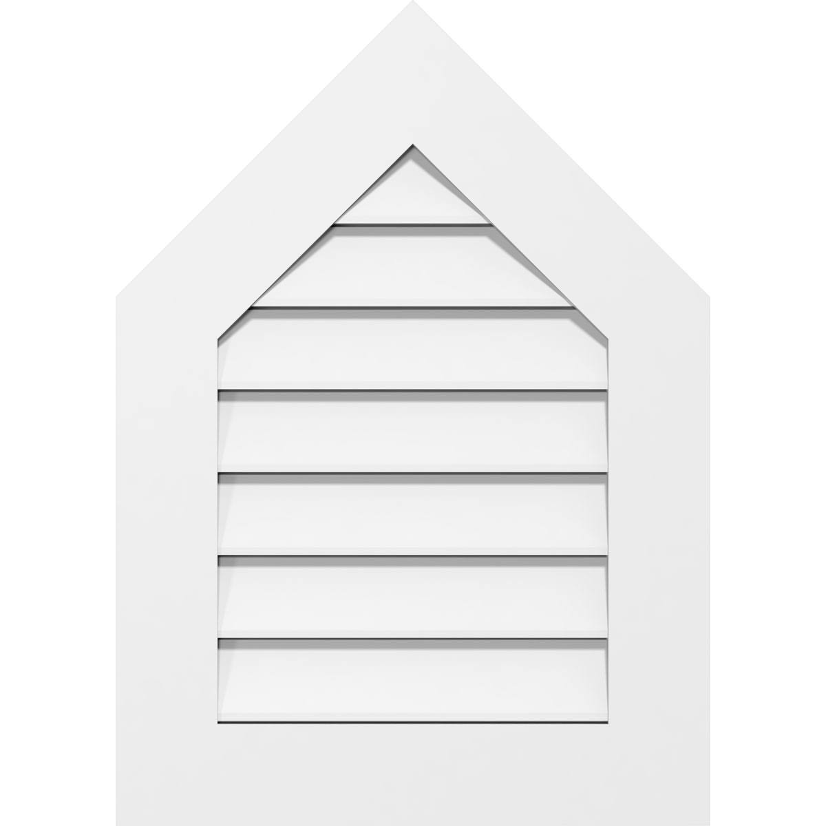 Peaked Top Surface Mount PVC Gable Vent P7922