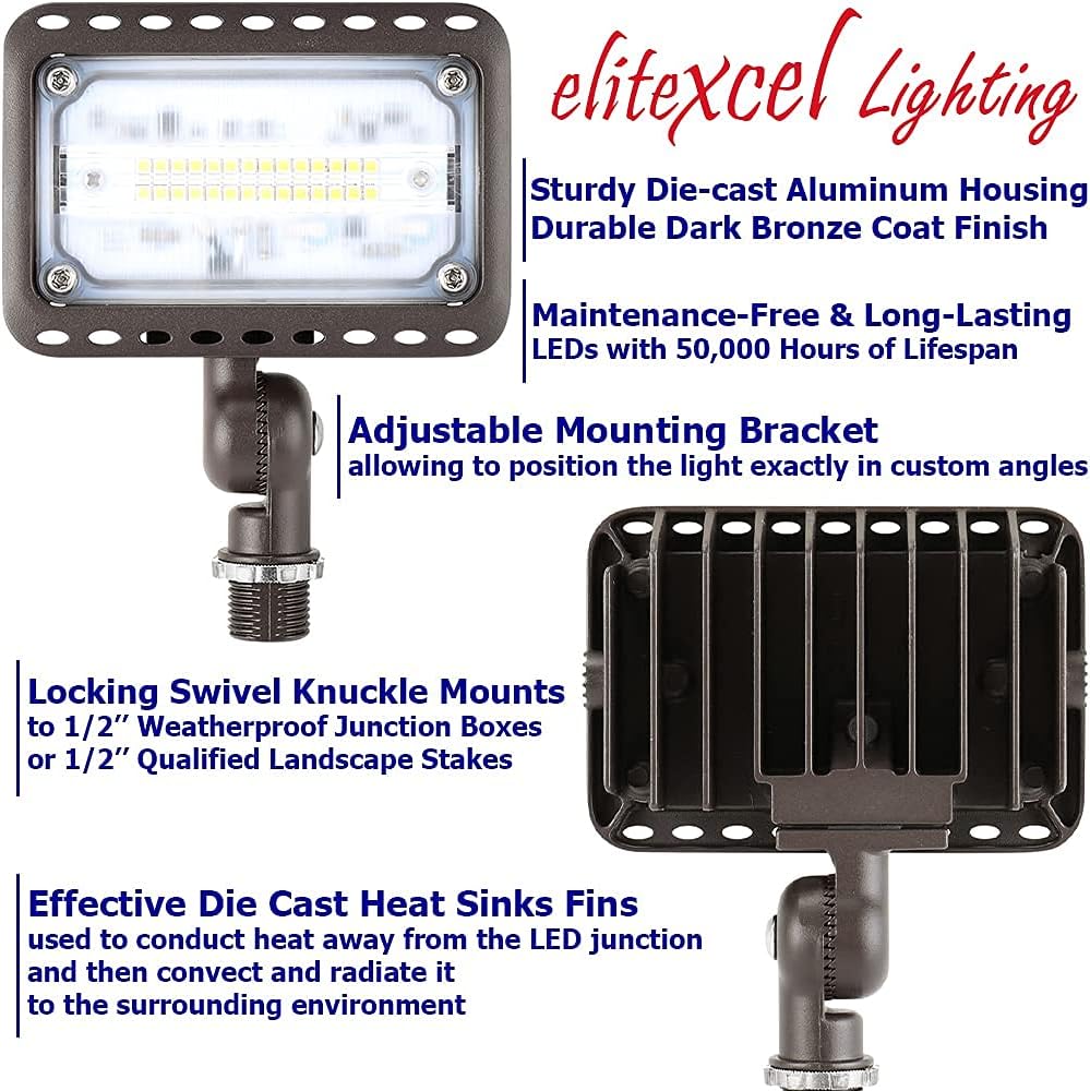 LED Flood Light Outdoor, 16W Landscape Lights, 1500 Lumen Waterproof Security Lights, 3000K Warm White I899119