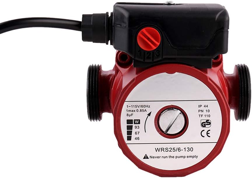 Hot Water Circulator Circulation Pump 115V/60Hz 3-Speed Cast Iron Booster Pump 1.5 inch Outlet 46/67/93W W5166