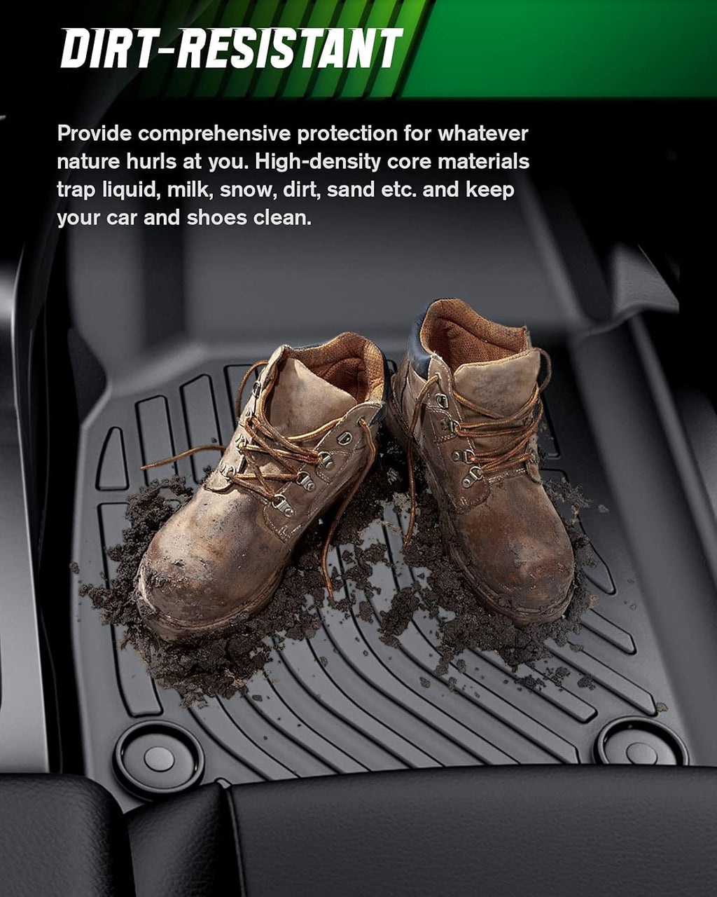 Black Custom Full Set Car Floor Mats Y4614