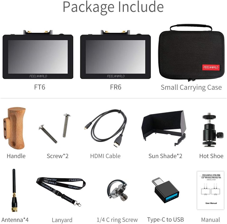 5.5 Inch Wireless Video Transmission Field Monitor with Built in Transmitter and Receiver A983