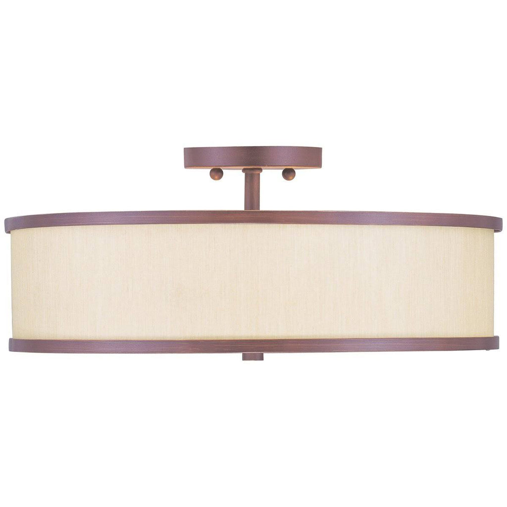 Semi Flush Mount Light, Brushed Nickel F541