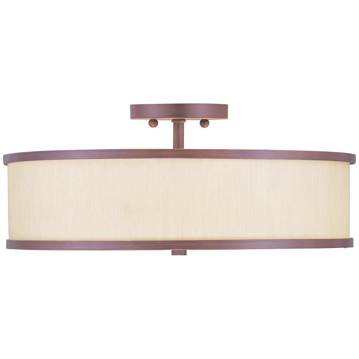 Semi Flush Mount Light, Brushed Nickel F541