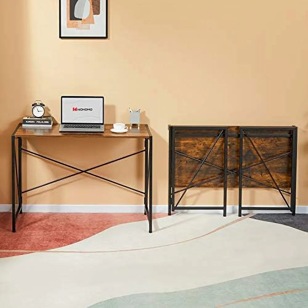 Folding Computer Desk Brown B524