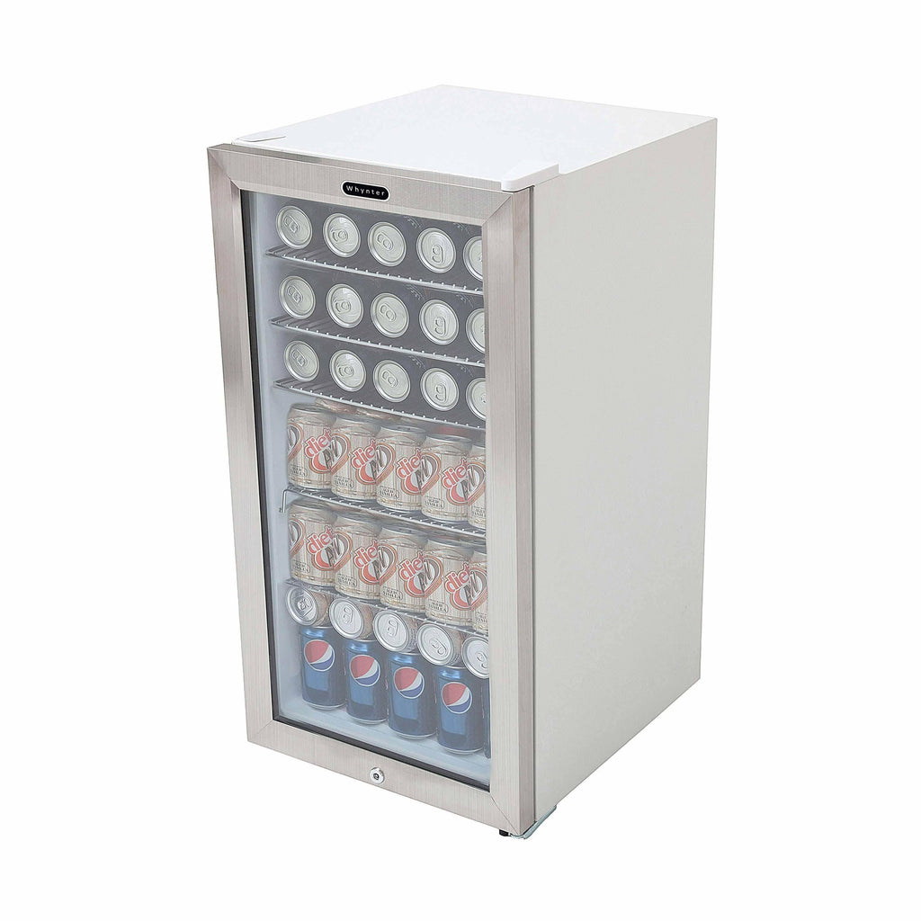Stainless Steel Beverage Refrigerator With Lock B7310