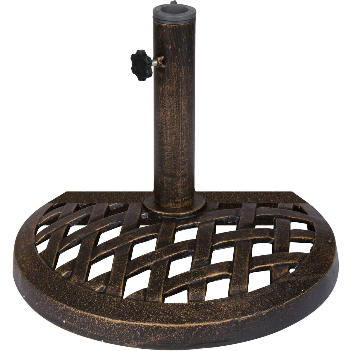 Cast Iron Half Umbrella Base 17.7 inch Diameter Black G520971