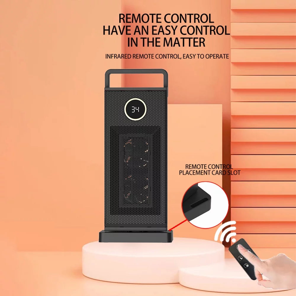2000W PTC Ceramic Space Heater with 12H Timer and 60° Oscillation B1778