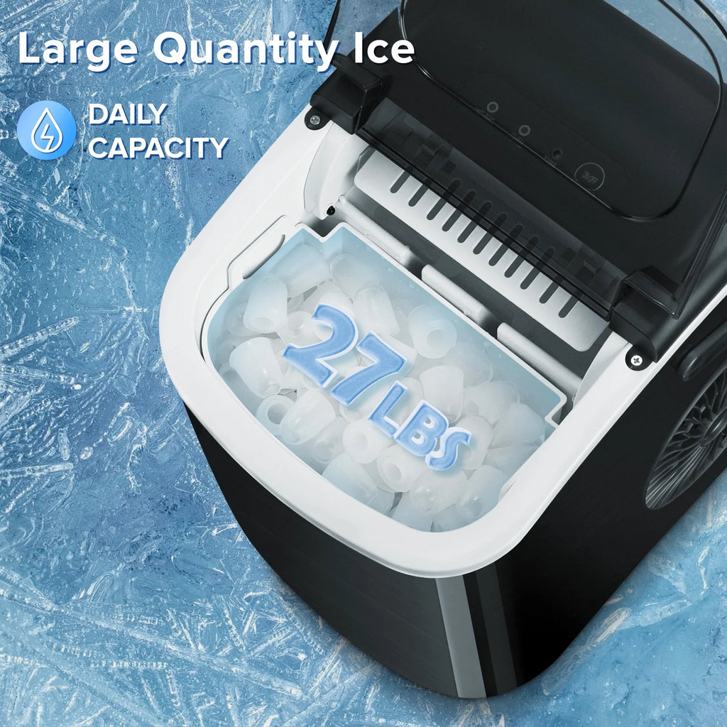 Portable Countertop Ice Maker 26lbs/24H Stainless Steel Black X71648