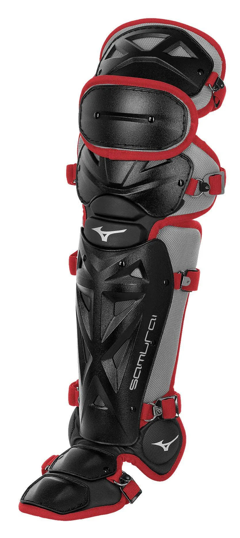 Black/Cardinal Youth Baseball Shin Guards B143862