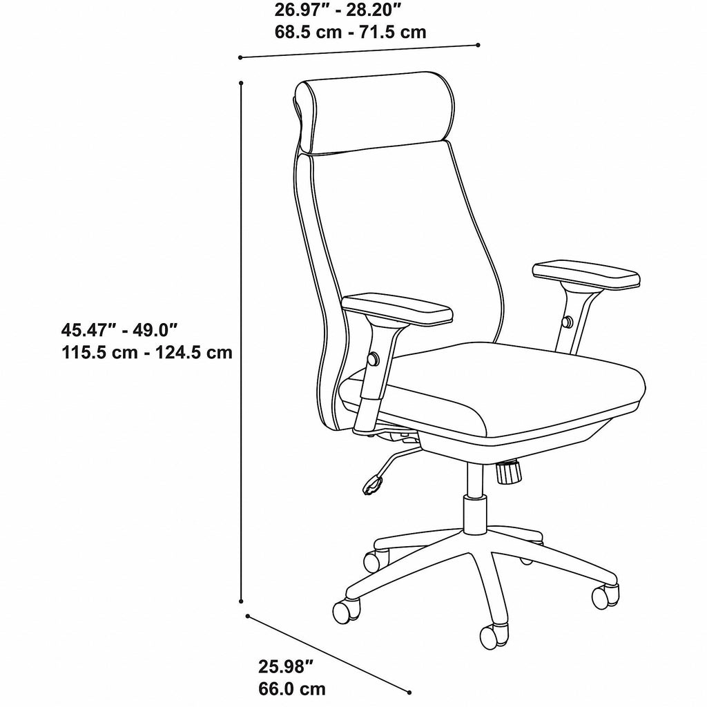 Black Leather Executive Office Chair Y9857