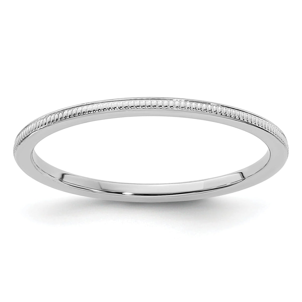 10K White Gold Stackable Band Ring D880