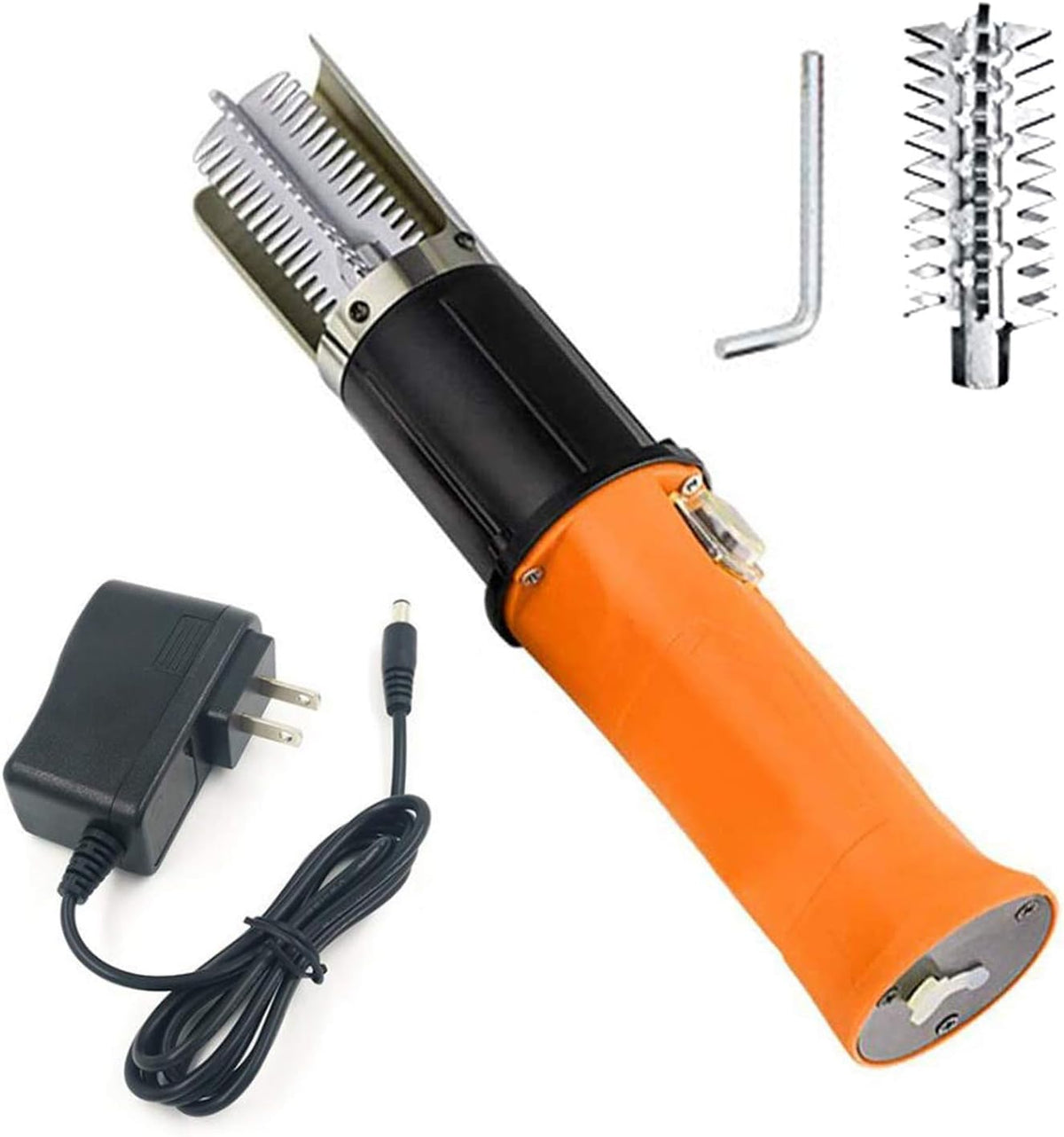 Electric Fish Scaler with Stainless Steel Roller Blade, Cordless Fish Scale Remover Cleaner Skinner Kit, 12V Rechargeable Battery T718557