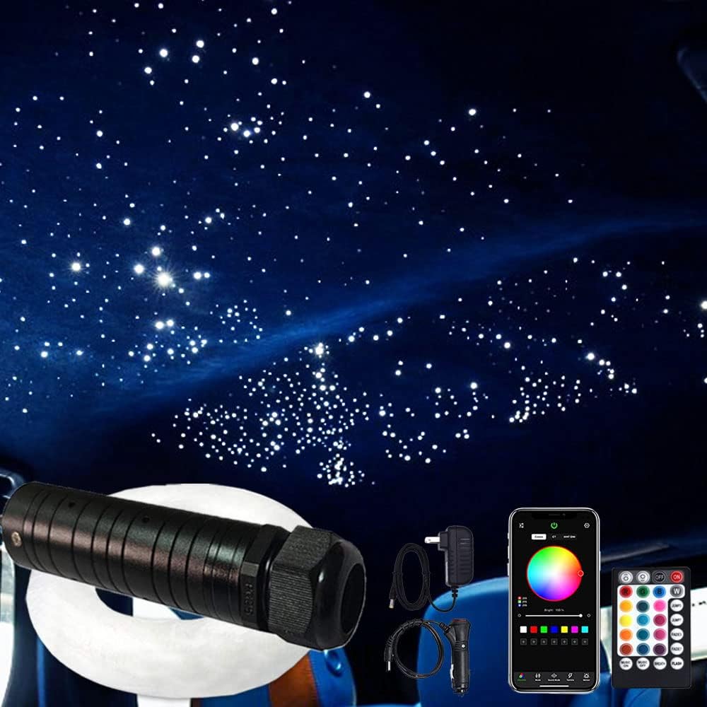 6W RGB LED Fiber Optic Light Star Ceiling Kit I49319