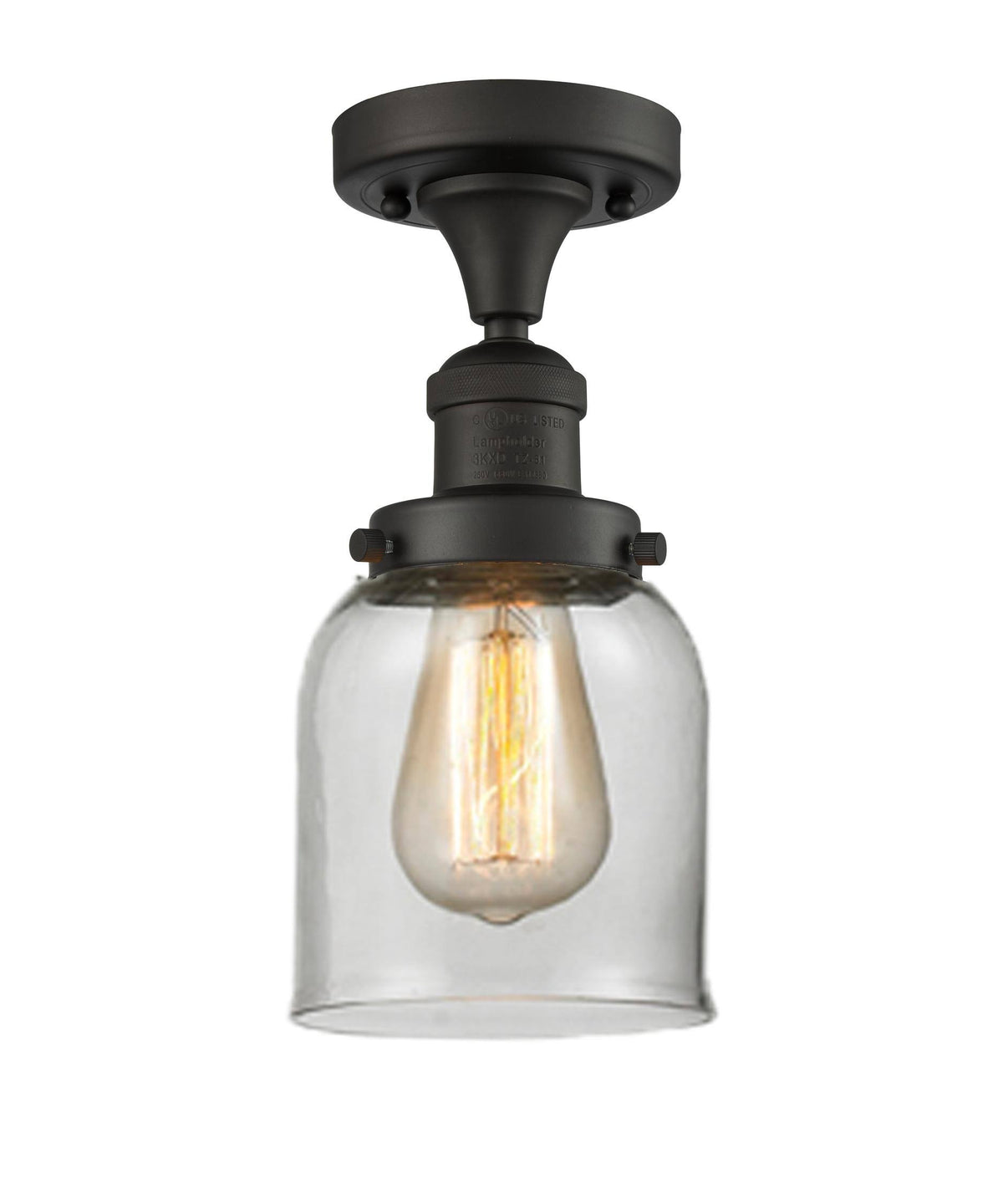 Small Bell 1 Light Semi-Flush Mount P4049