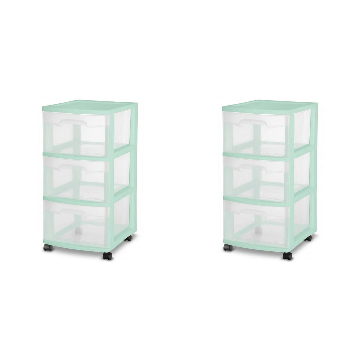 3 Drawer Cart Mint Set of 2 S98894