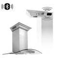36 in. 400 CFM Ducted Wall Mount Range Hood in Stainless Steel and Glass D483082