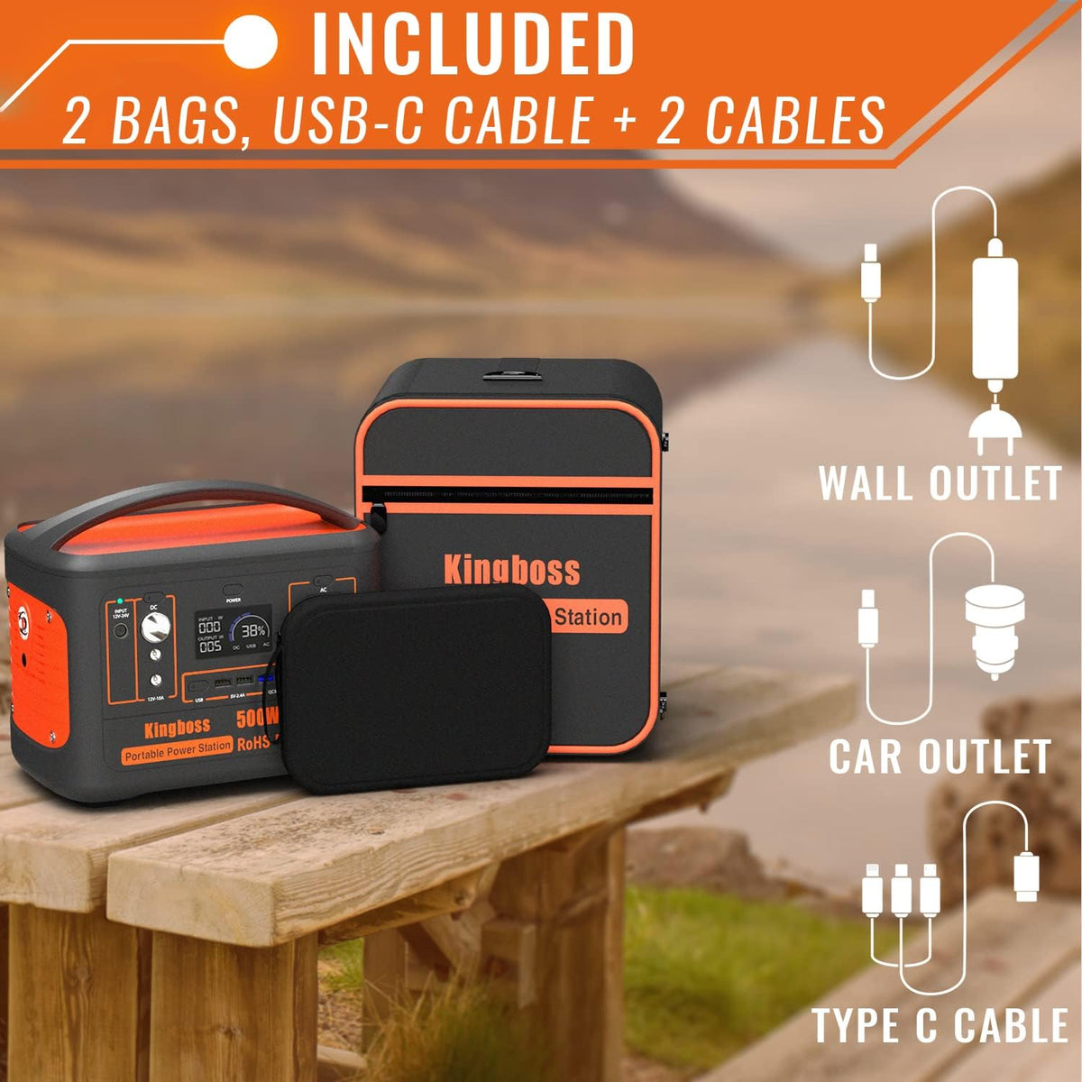 Portable Power Station 500W 568WH Lithium Battery A639408