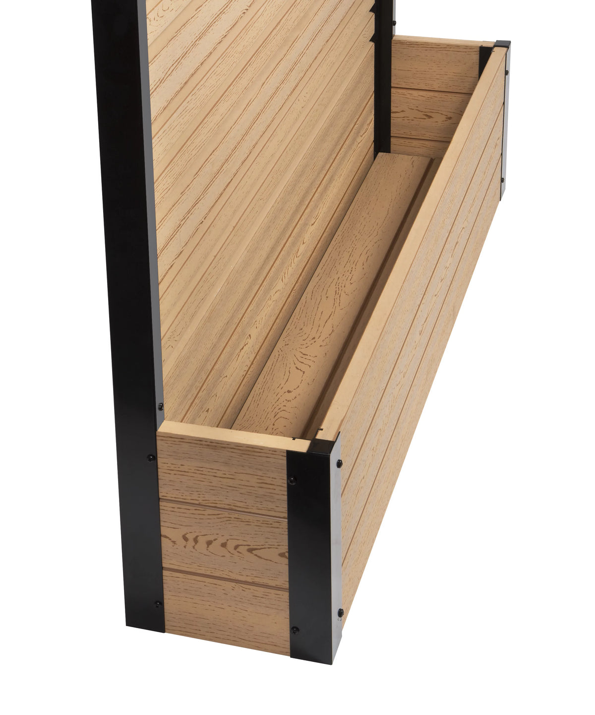 Freestanding Vinyl Outdoor Privacy Screen and Planter Box Kit C693