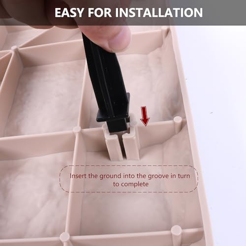 4 Pcs Large Plastic Stepping Stones with Ground Stakes G1927