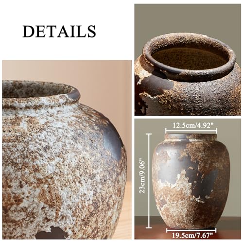 Terracotta Stone Large Vase O5449