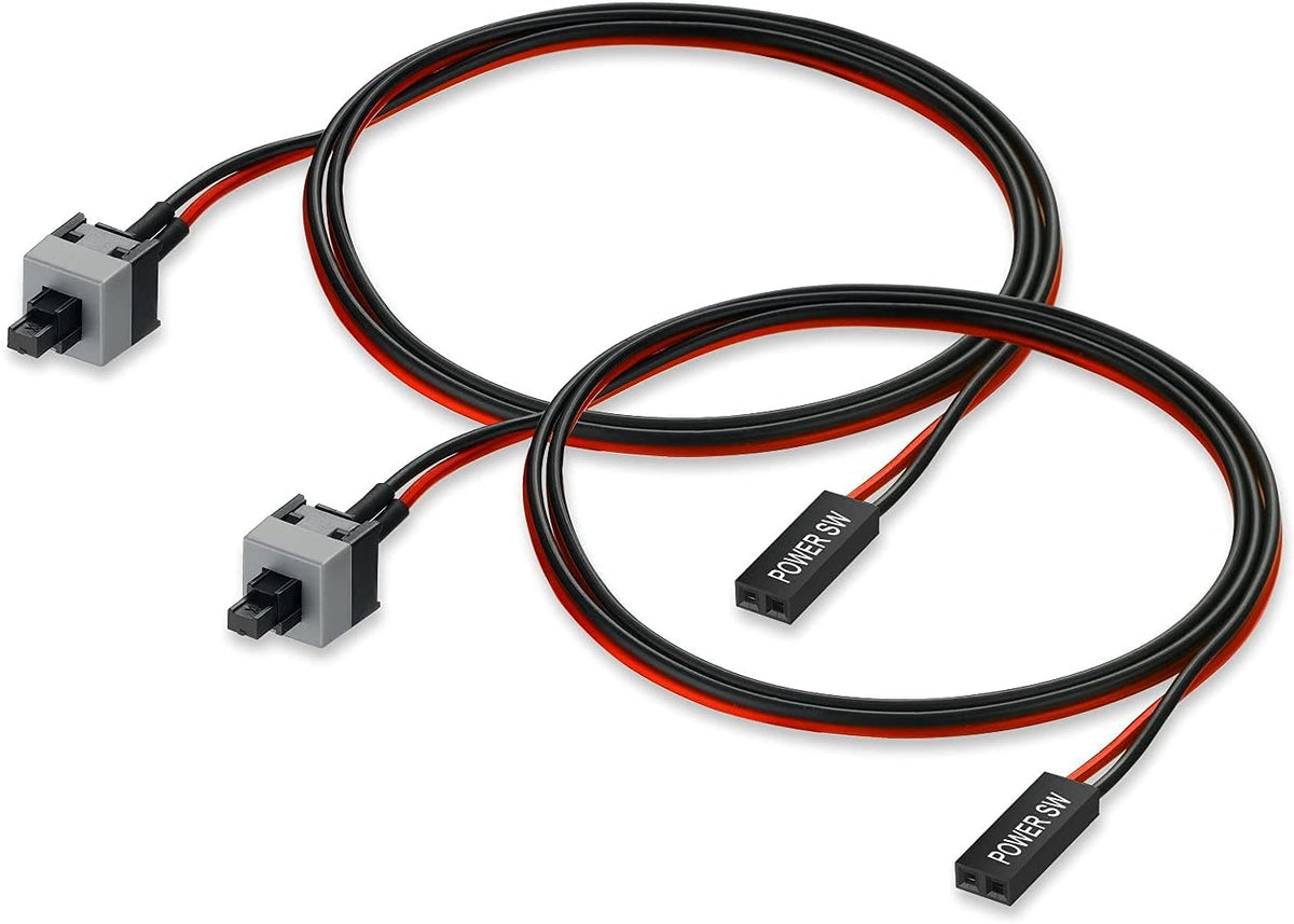 2 Pin PC Power Switch Cable 55CM Pack of 2 H5485