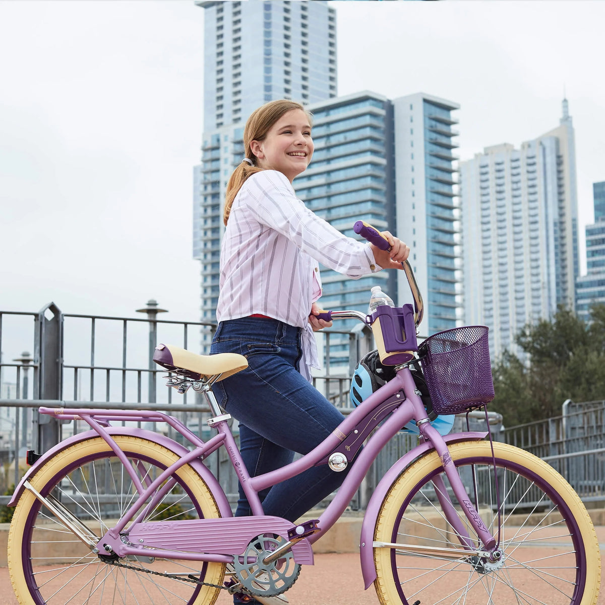 24 Inch Purple Satin Cruiser Bike M63053