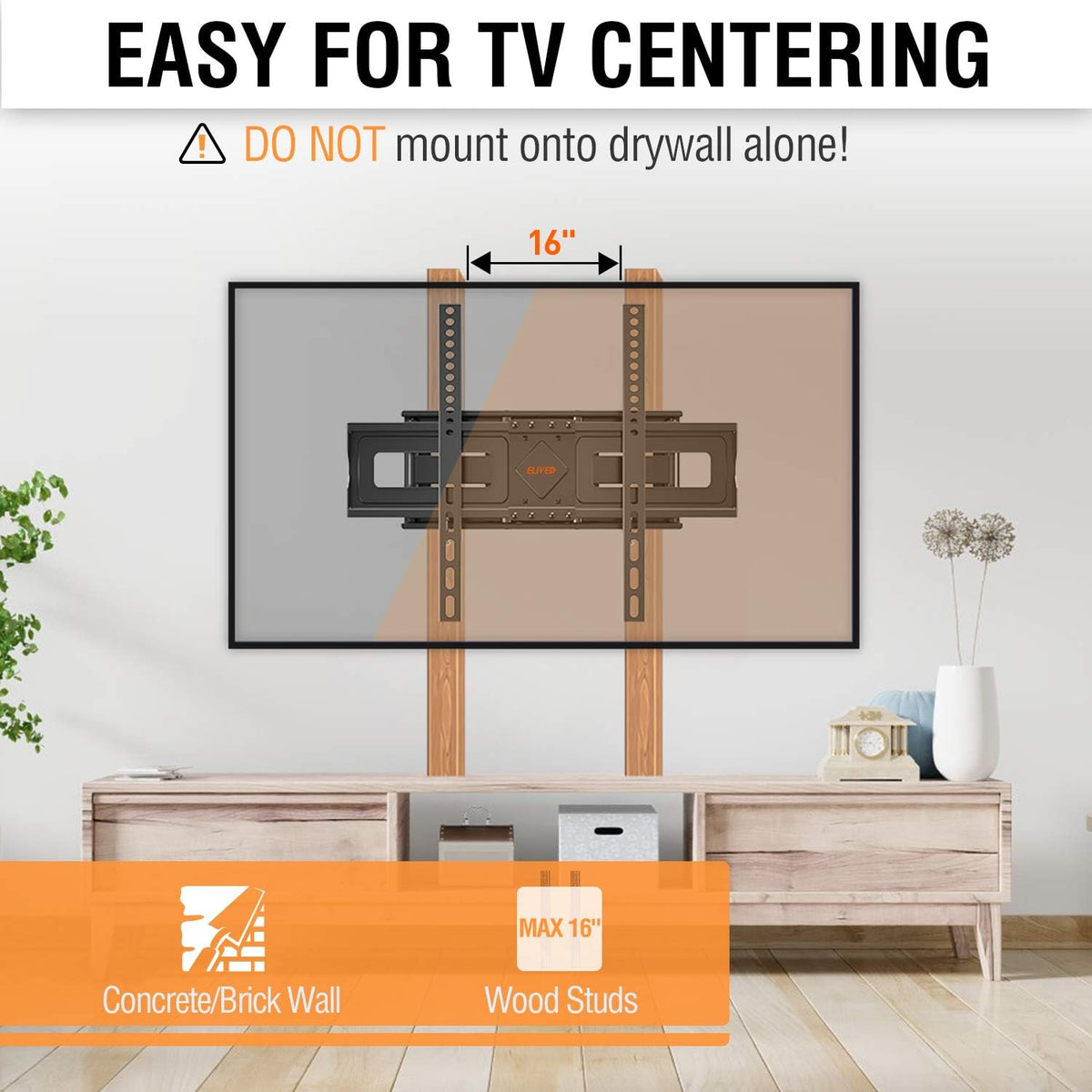 TV Wall Mount for 37-75 Inch Flat Screen TVs, Swivel and Tilt Full Motion, Max VESA 600x400mm, 99 lbs, Pack of 2 L928195