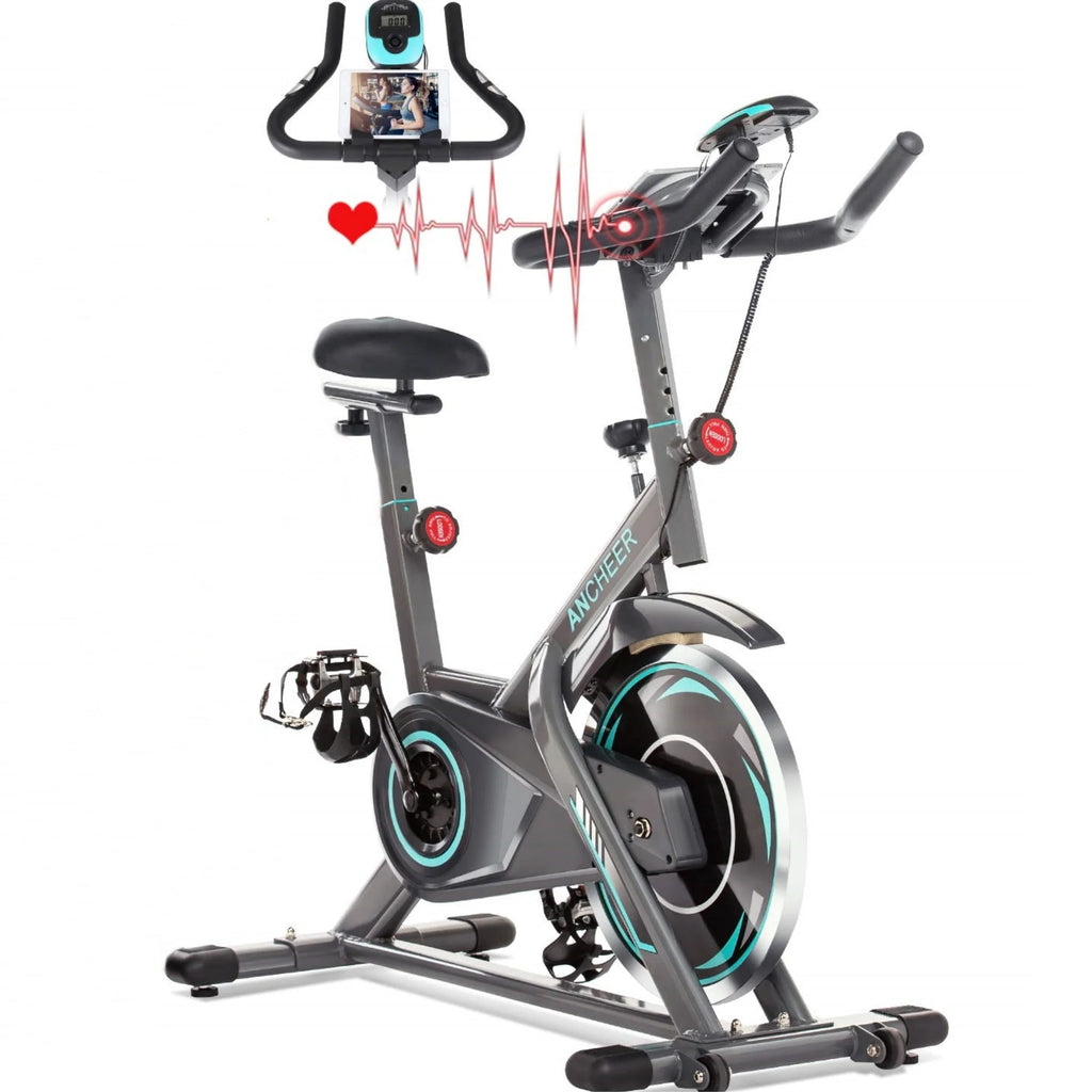 Indoor Exercise Bike with LCD Monitor and 330 lbs Weight Capacity Z34192
