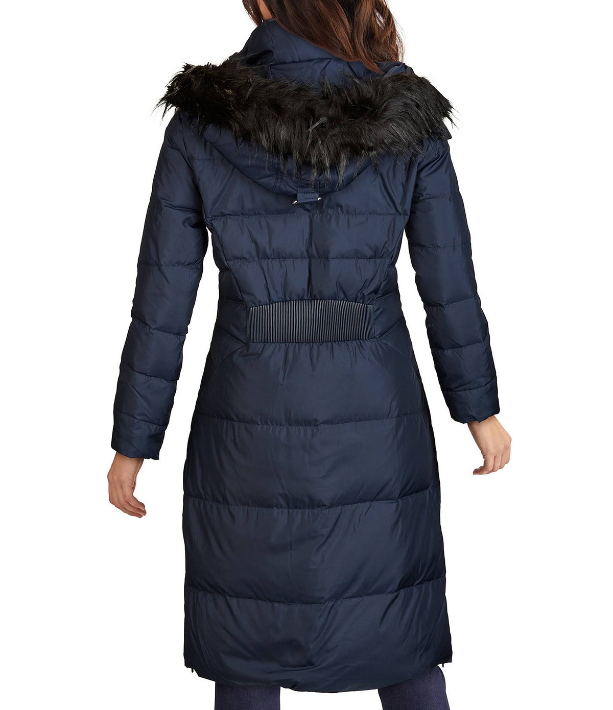 Faux Fur-Trim Puffer Coat Medium / Black M16143