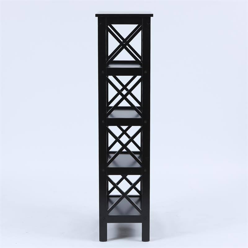 Black 4-Tier Bookcase D43183