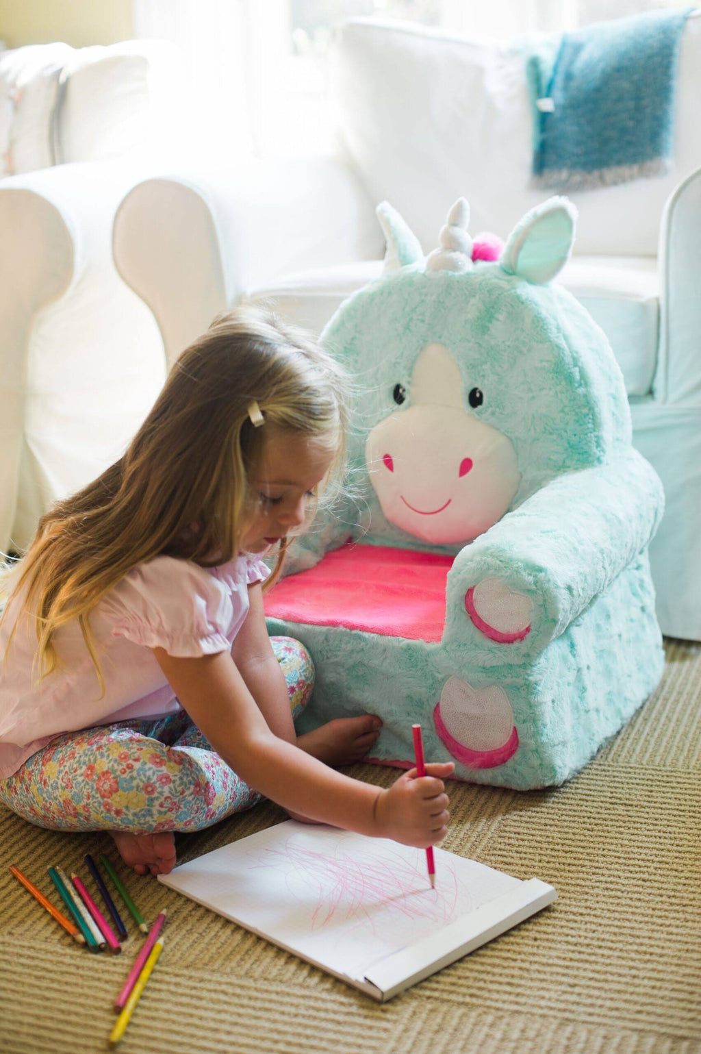 Teal Unicorn Children's Chair R411437