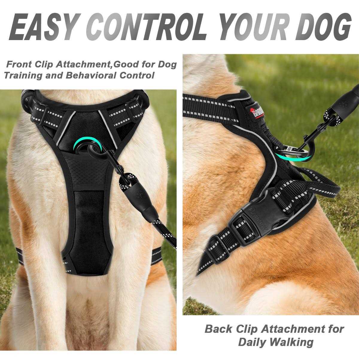 No Pull Reflective Dog Harness with Easy Control Handle I241